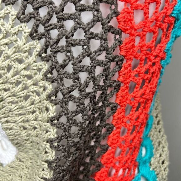 Pure Handknit For Fresh Produce Crocheted Floral Asymmetrical Tank Top - Picture 7 of 9